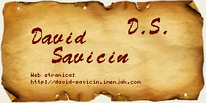 David Savičin vizit kartica